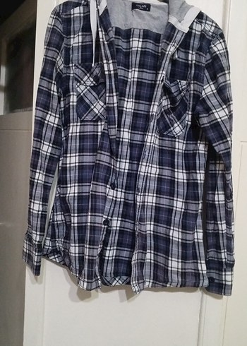 erkekGri Kareli Pamuklu Gömlek - Görsel 2