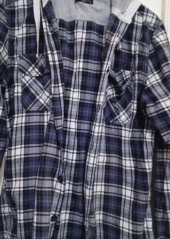 erkekGri Kareli Pamuklu Gömlek - Görsel 3