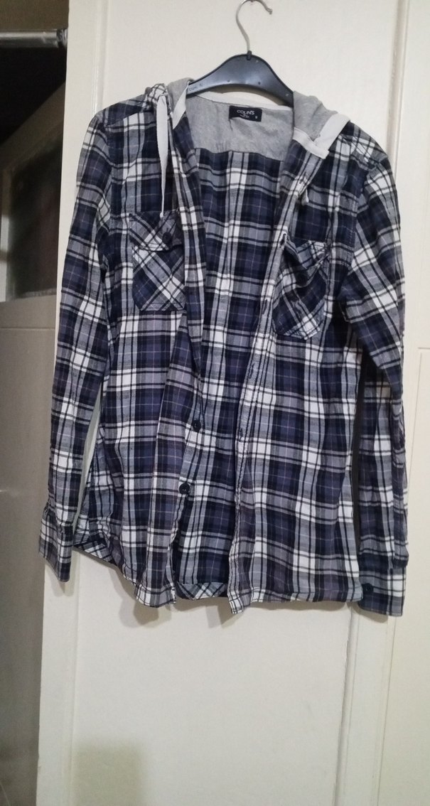 erkekGri Kareli Pamuklu Gömlek - Görsel 2