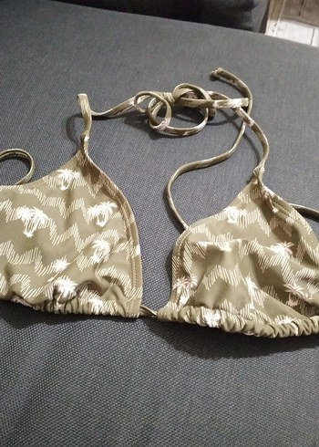 Diğer Bej Yılan Desenli Bohem Bikini Üstü