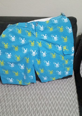 Renkli Baskılı Düğmeli Erkek Mayo - Görsel 2