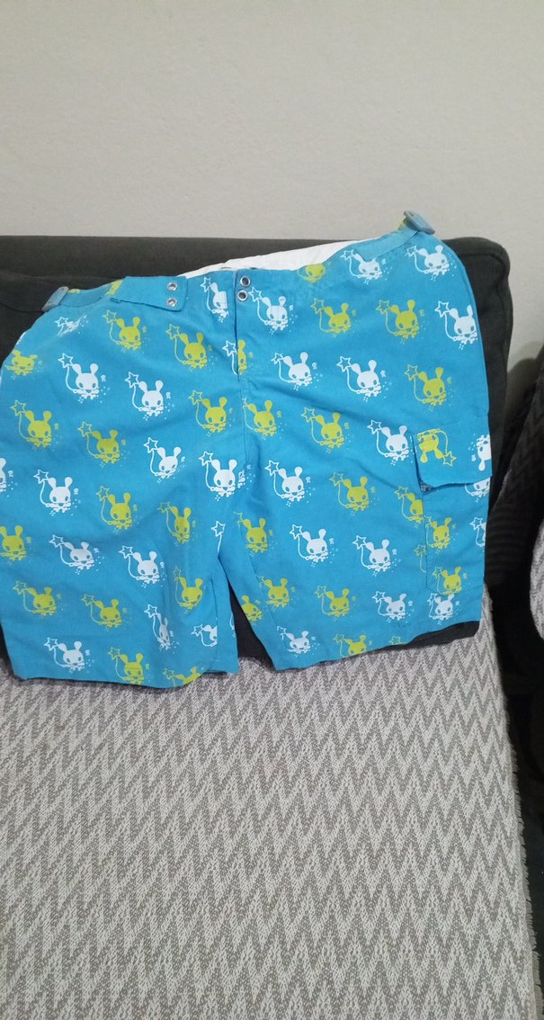 Renkli Baskılı Düğmeli Erkek Mayo - Görsel 2