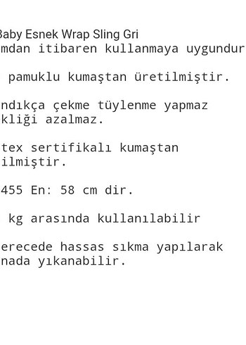 Siyah Bebek Taşıma Slingi - Görsel 4