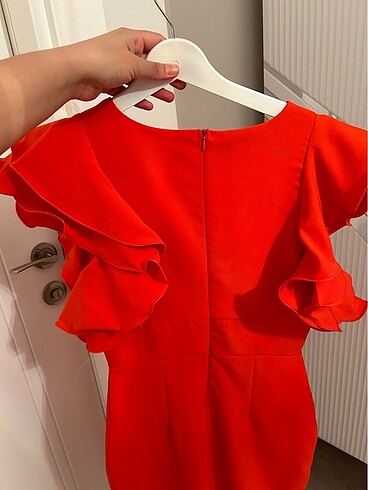 Turuncu elbise - Görsel 5