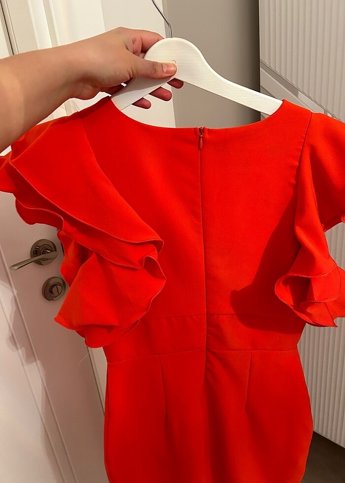 Turuncu elbise - Görsel 5