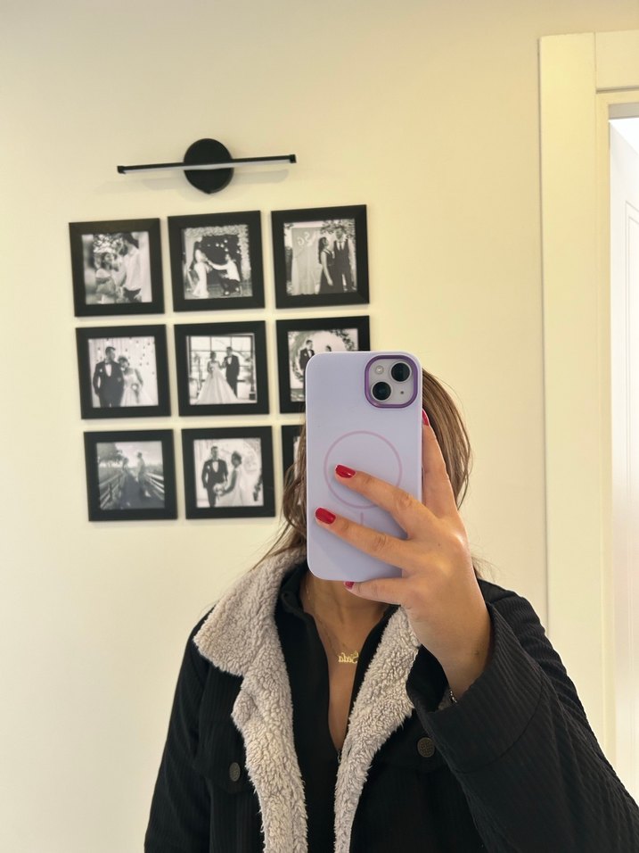 Siyah Kürklü Kadın Midi Kaban - Görsel 2