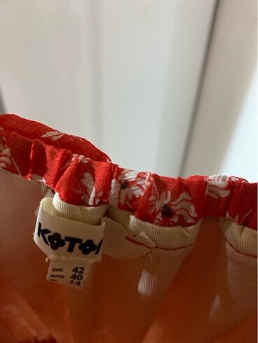 42 Beden Koton elbisw