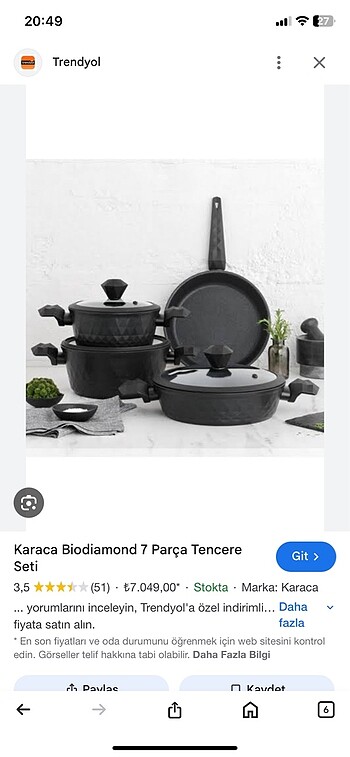Karaca granit tencere