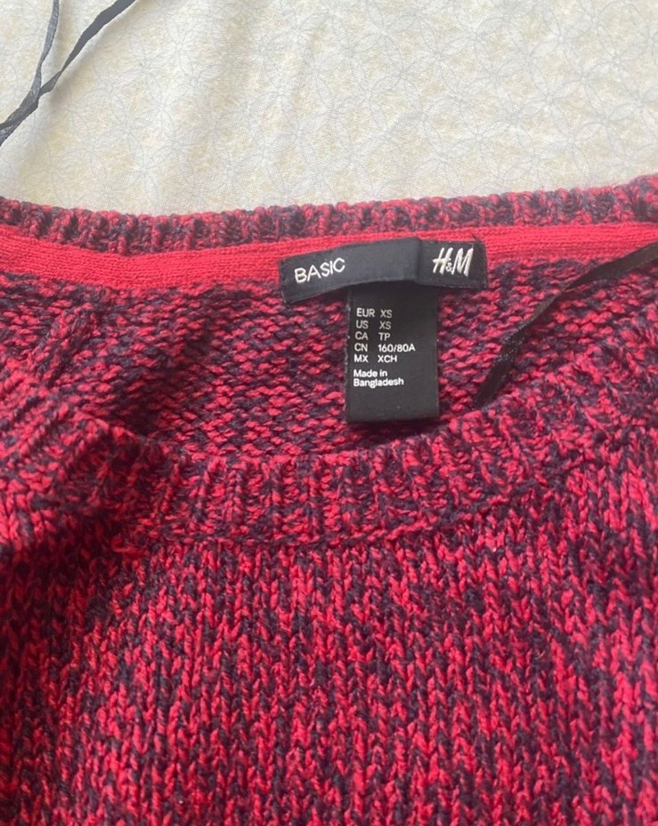 Bordo Örgü Salaş Kadın Kazak - Görsel 2