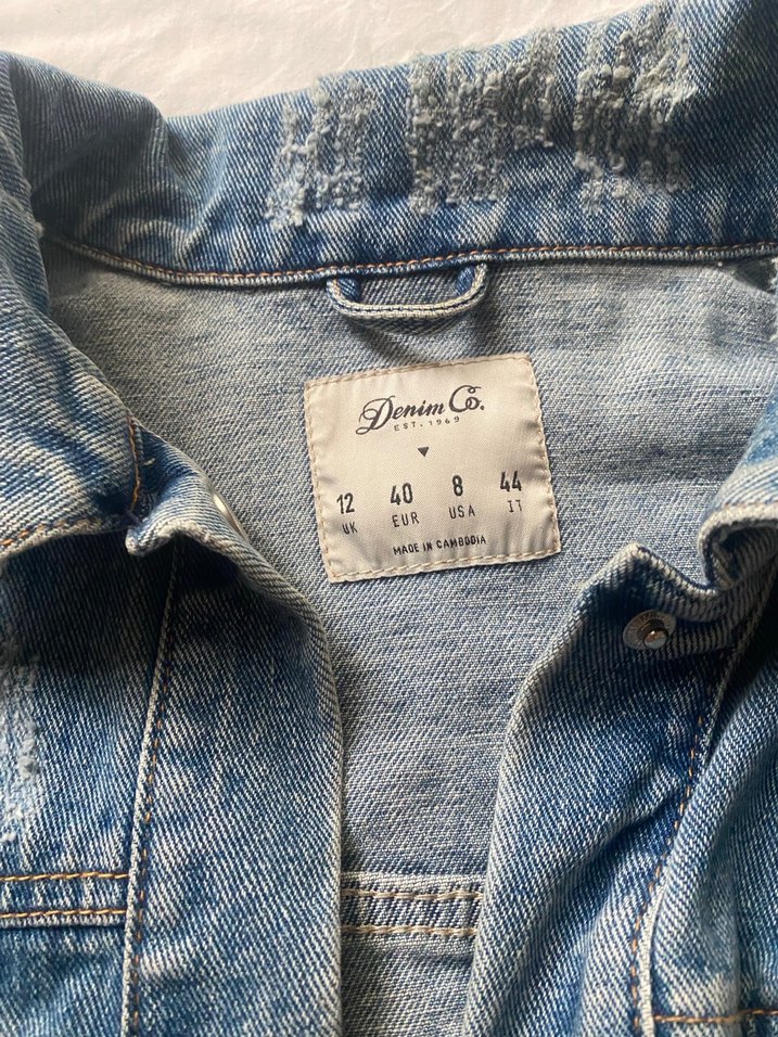 Düğmeli Mavi Kadın Denim Ceket - Görsel 2