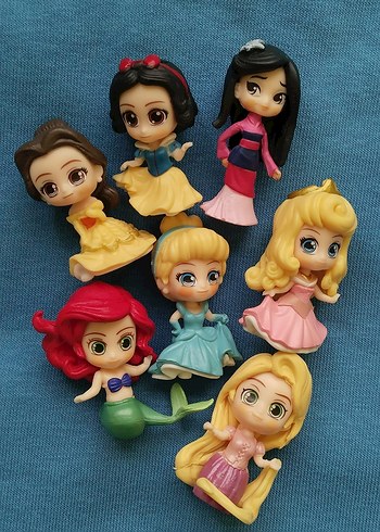 Renkli disney Prensesleri Figür Seti