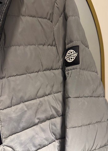 Gri Kapüşonlu Erkek Günlük Mont - Görsel 4