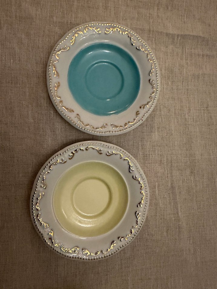 Pastel Renkli Porselen Çay Fincanları - Görsel 2