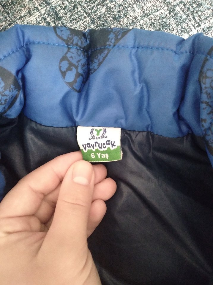 Erkek Çocuk Mavi Baskılı Fermuarlı Yelek - Görsel 3