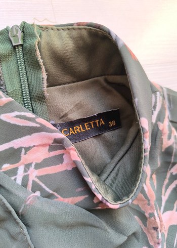 Kadın Haki Desenli tüllü elbise - Görsel 2