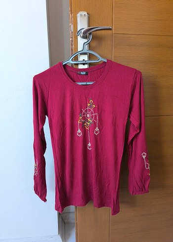 Gri Batik Desenli V Yaka Bohem Bluz - Görsel 11