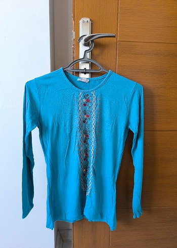 Gri Batik Desenli V Yaka Bohem Bluz - Görsel 12