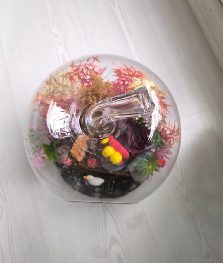 Renkli Cam Elma Teraryum Dekorasyonu - Görsel 2