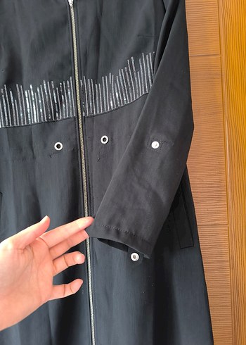 Alvina siyah pardesü kapşonlu - Görsel 3