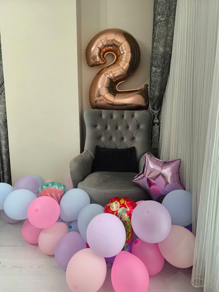 roz rengi 2 Sayısı Folyo Balon 40x100 cm - Görsel 2