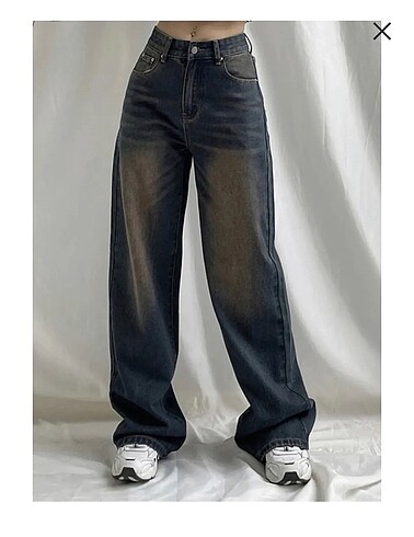 Diğer KAHVE LACİ. RETRO BAGGY DENİM PANTOLON