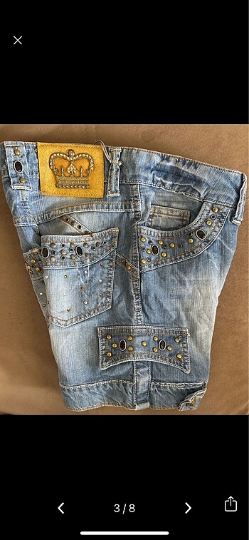 34 Beden y2k victoria beckham jeans şort