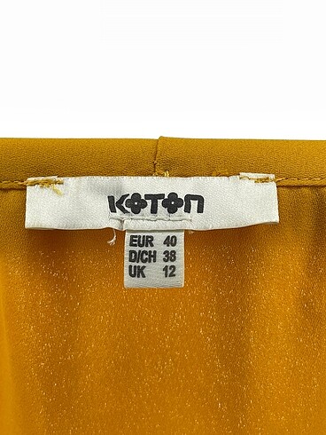 40 Beden sarı Renk Koton Bluz %70 İndirimli.