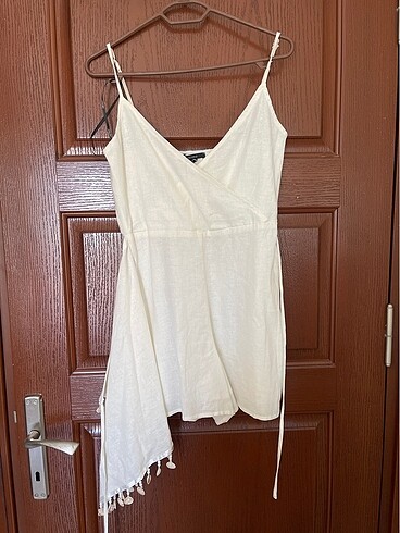 Forever 21 Krem keten şort elbise