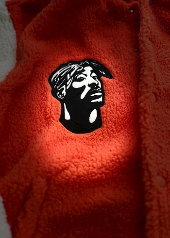 Renkli Baskılı Erkek Puf Detaylı Polar Mont - Görsel 2