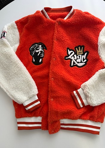 Renkli Baskılı Erkek Puf Detaylı Polar Mont - Görsel 3