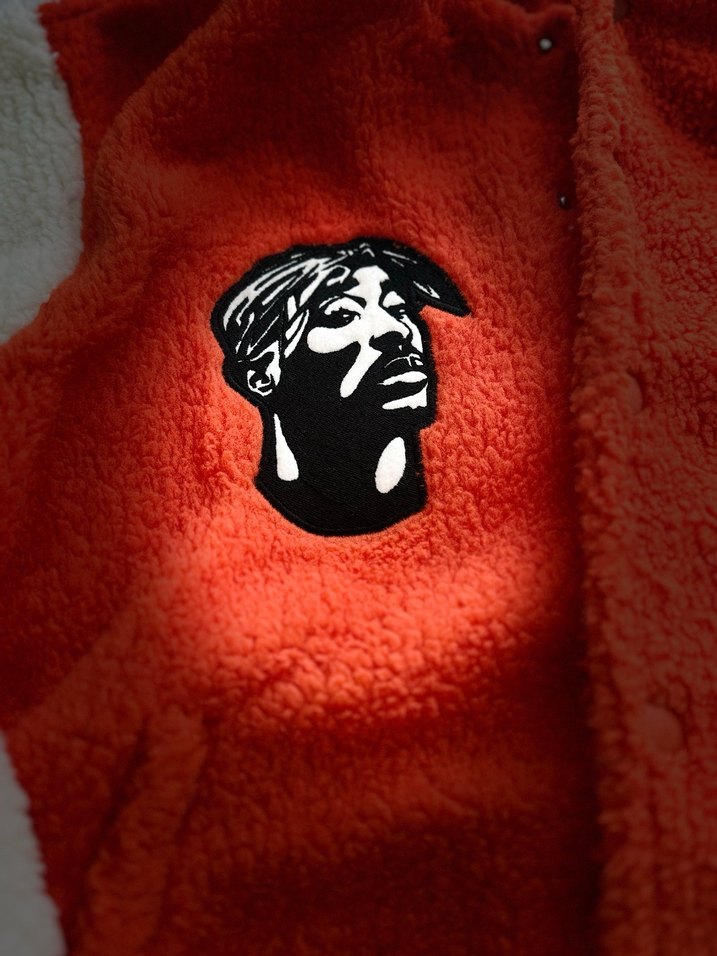 Renkli Baskılı Erkek Puf Detaylı Polar Mont - Görsel 2