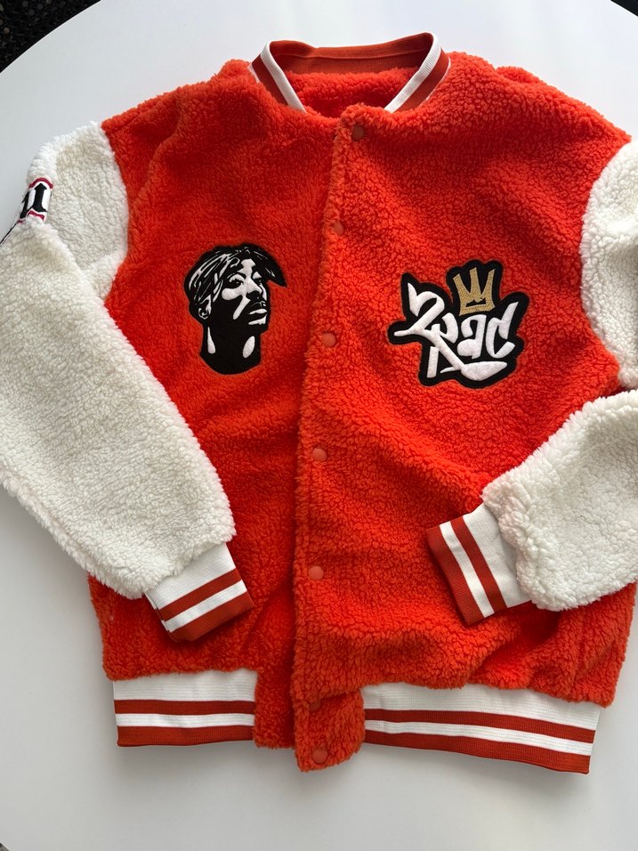 Renkli Baskılı Erkek Puf Detaylı Polar Mont - Görsel 3