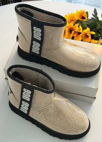 UGG-Bej Yılan Desenli Tüylü Kadın Botu - Görsel 4