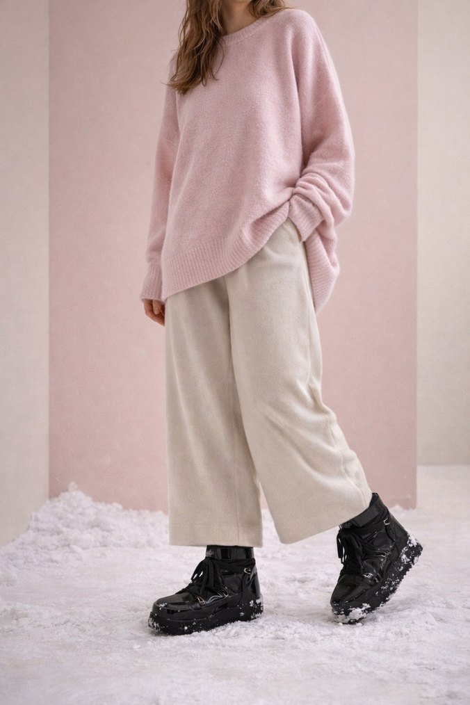 Siyah Kürklü Platform Topuklu Kadın Bot - Görsel 3