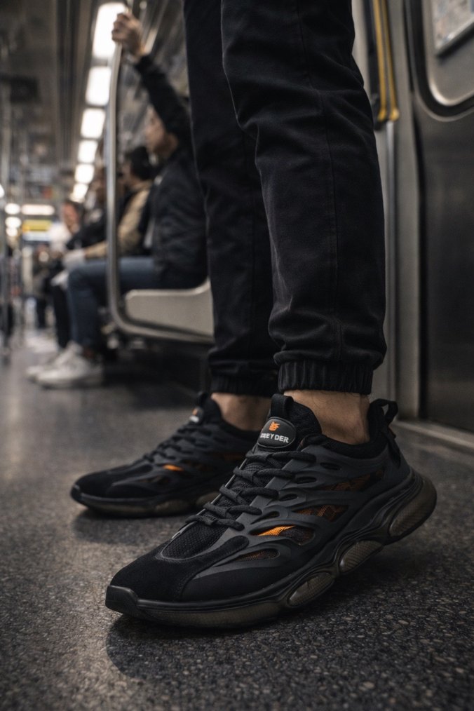 Greyder Siyah Desenli Erkek Spor Ayakkabı - Görsel 2