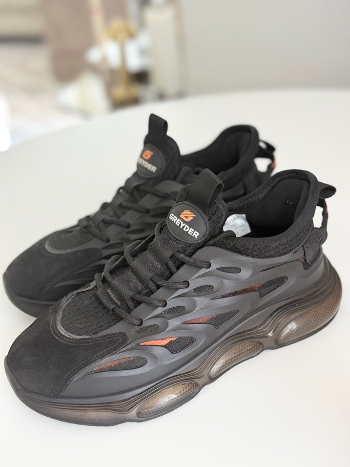 Greyder Siyah Desenli Erkek Spor Ayakkabı - Görsel 3