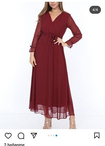 Bordo elbise