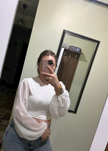 m Beden Beyaz Bluz