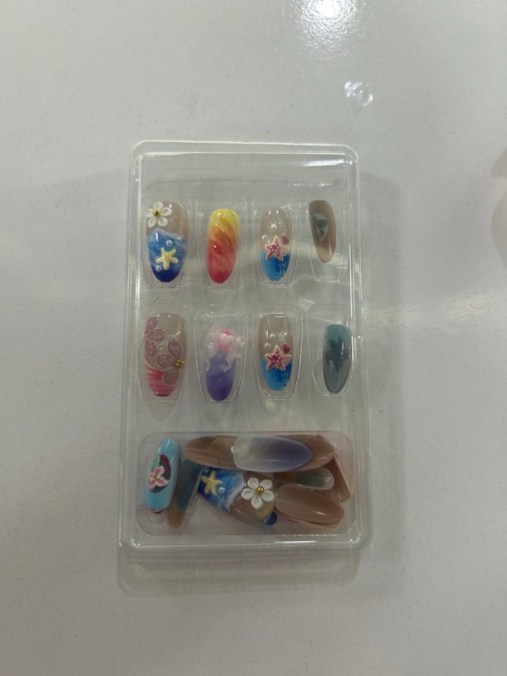 Renkli Deniz Temalı Tırnak - Görsel 2