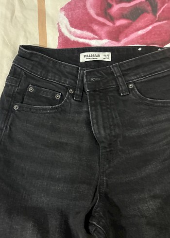 32 Beden siyah Renk Düğmeli Siyah Kadın Denim Pantolon