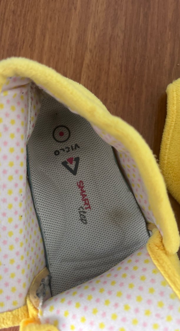 Kız Çocuk Sarı Polar Ev Terliği Velcro - Görsel 5