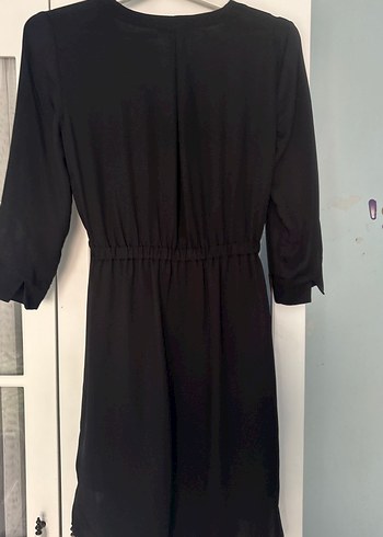 Siyah Kuşaklı Uzun Kadın Elbise - Görsel 4