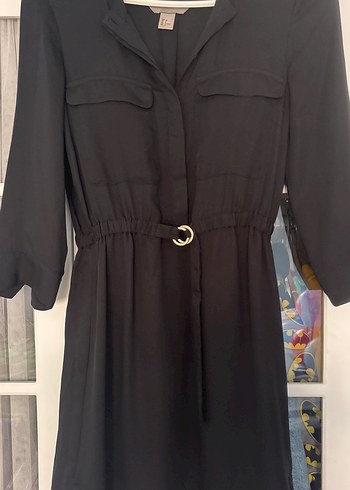 Siyah Kuşaklı Uzun Kadın Elbise - Görsel 3