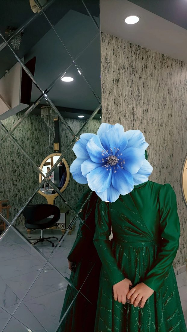 Yeşil Uzun Kollu Drapeli Gelinlik - Görsel 3