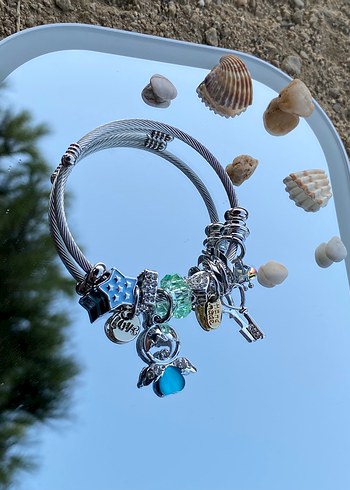 Beden çeşitli Renk Charmlı pandora bileklik