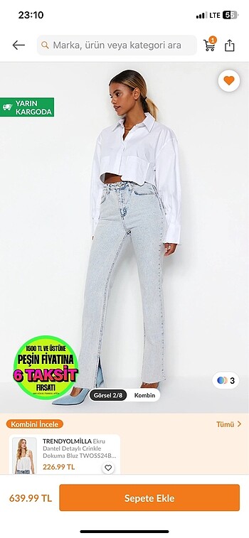 Trendyol & Milla Slim flare jean