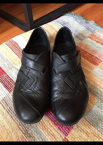36,5 Beden siyah Renk Vintage deri loafer ayakkabi