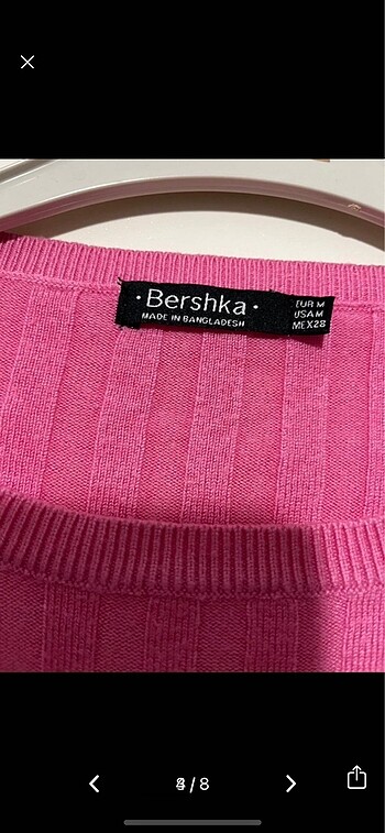 m Beden pembe Renk BERSHKA BLUZ