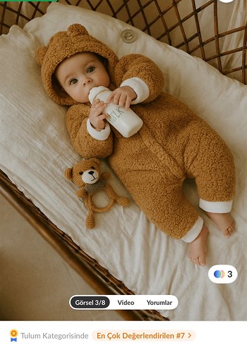 Kahverengi Bebek Peluş Tulumu - Görsel 5