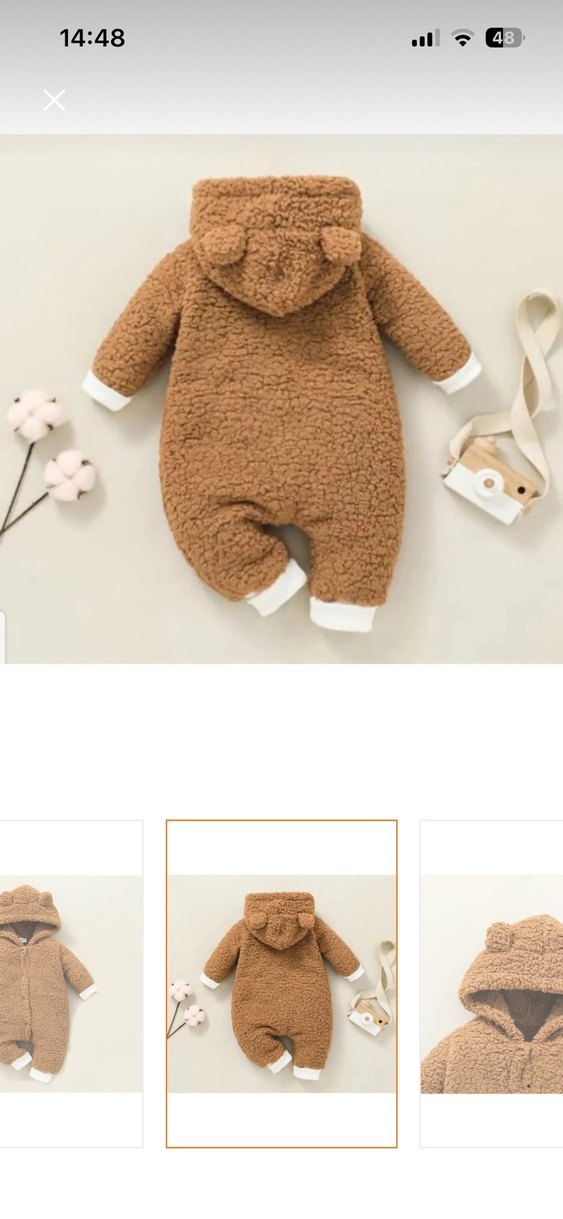 Kahverengi Bebek Peluş Tulumu - Görsel 3